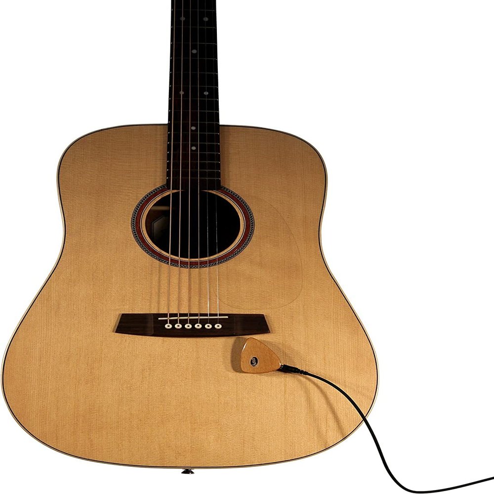 KNA AP-1 Universal Stick-On Piezo Pickup Natural Acoustic Tone, Guitar, Uke, Harp Drums, Percussion, Easy No-Mod Installation, Passive No-Battery, Compatible with Nearly All Acoustic Instruments