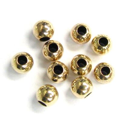 10 pcs 14K Gold Filled 4mm Round Seamless Ball Spacer Bead