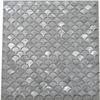 11PCS White Fish Scale Freshwater Shell Mosaic Tile Mother of Pearl Kitchen Backspalsh Bathroom Shower Wall Tiles TV Background Home Improvement Fan Pattern view 1