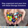 Elizabeth Ward Bead Storage Solutions Plastic Storage Tray and Bead Organizer with 78 Containers of Various Sizes, Tray, and Lid for Beads, Clear view 4