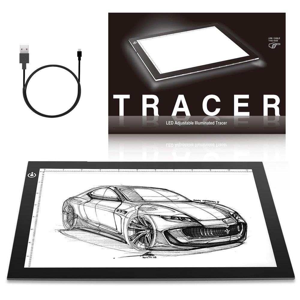 ME456 A4 LED Light Box 9x12 Inch Light Pad Only 5mm Ultra-Thin USB Power Light Table for Tracing, Tattoo Transferring, Drawing, Streaming, Sketching, Animation, Stenciling, Diamond Art Painting