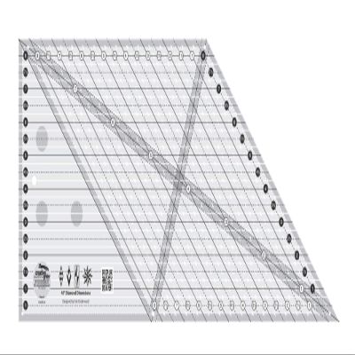 Creative Grids 45 Degree Diamond Dimensions Quilt Ruler CGREU2 Made in USA, 8-1/2in x 20-1/2in, Non-Slip Grip Acrylic Quilting, Sewing, Crafting, Patchwork Ruler & Template