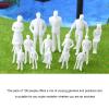 BQLZR White Unpainted Architectural 1:100 Scale Model Figures Standing Figures for Miniature Scenes, White Color Pack of 100 view 4