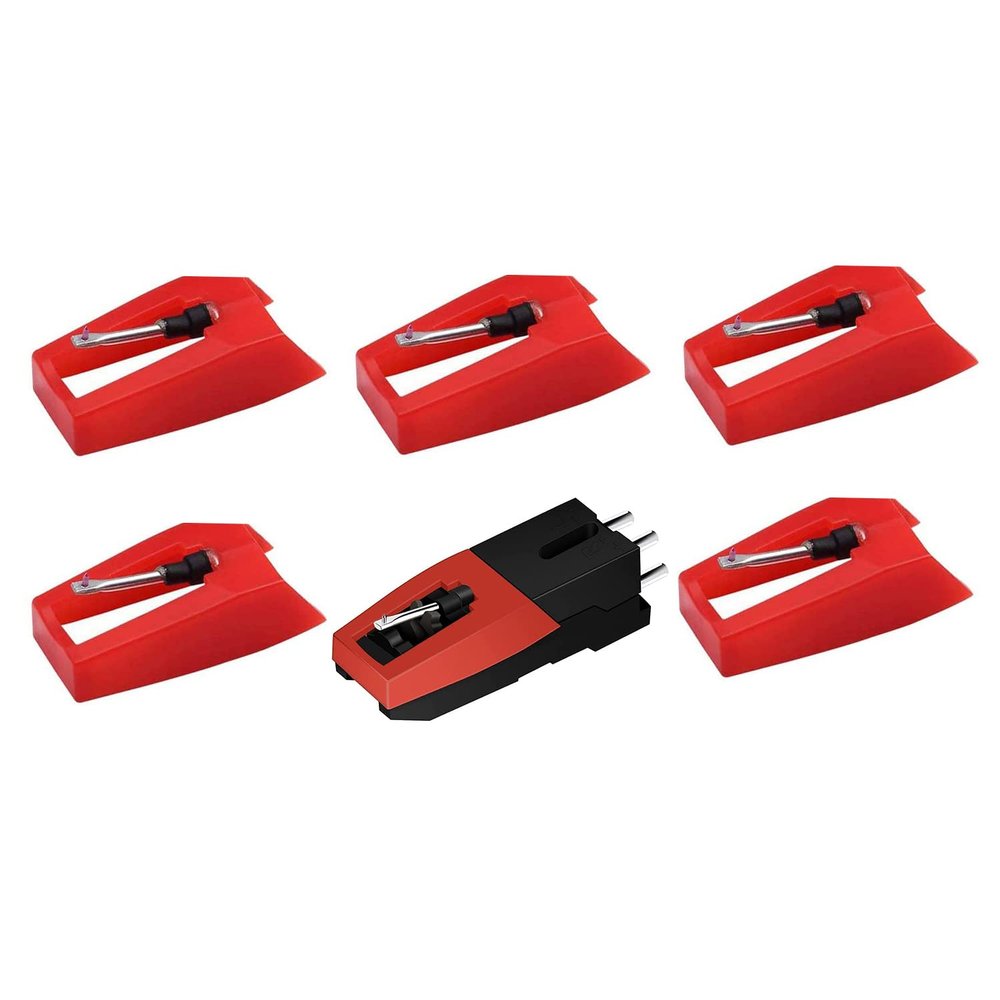 Boytone Stylus - Cartridge with 5 Replacement Ceramic Needle for Most Turntable Record Players.