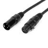 MFL. 10 ft Flexible DMX Cable 3 Pin Signal XLR Male to Female Cable Wire for Stage Lighting DJ Lights, 110 Ohms Impedance, Black, 4 Pack view 3