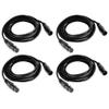 MFL. 10 ft Flexible DMX Cable 3 Pin Signal XLR Male to Female Cable Wire for Stage Lighting DJ Lights, 110 Ohms Impedance, Black, 4 Pack view 4