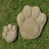Dog Cat Paw Print 13 and 7 in Plastic Craft Mold Set use with Concrete or Cement for Making Stepping Stones 1009 view 2
