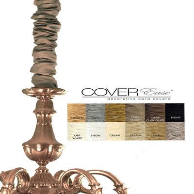 Sandstone CoverEase Chandelier Chain Cover 6 ft Long Taupe