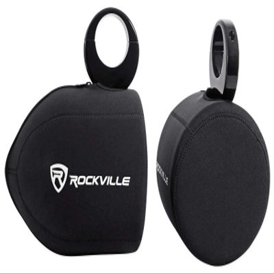 Rockville RWBC80 Neoprene Covers for 8" Marine Wakeboard Tower Speakers, Water-Resistant, Heavy-Duty Stitching, Snug Fit, for Boats and Outdoor Use