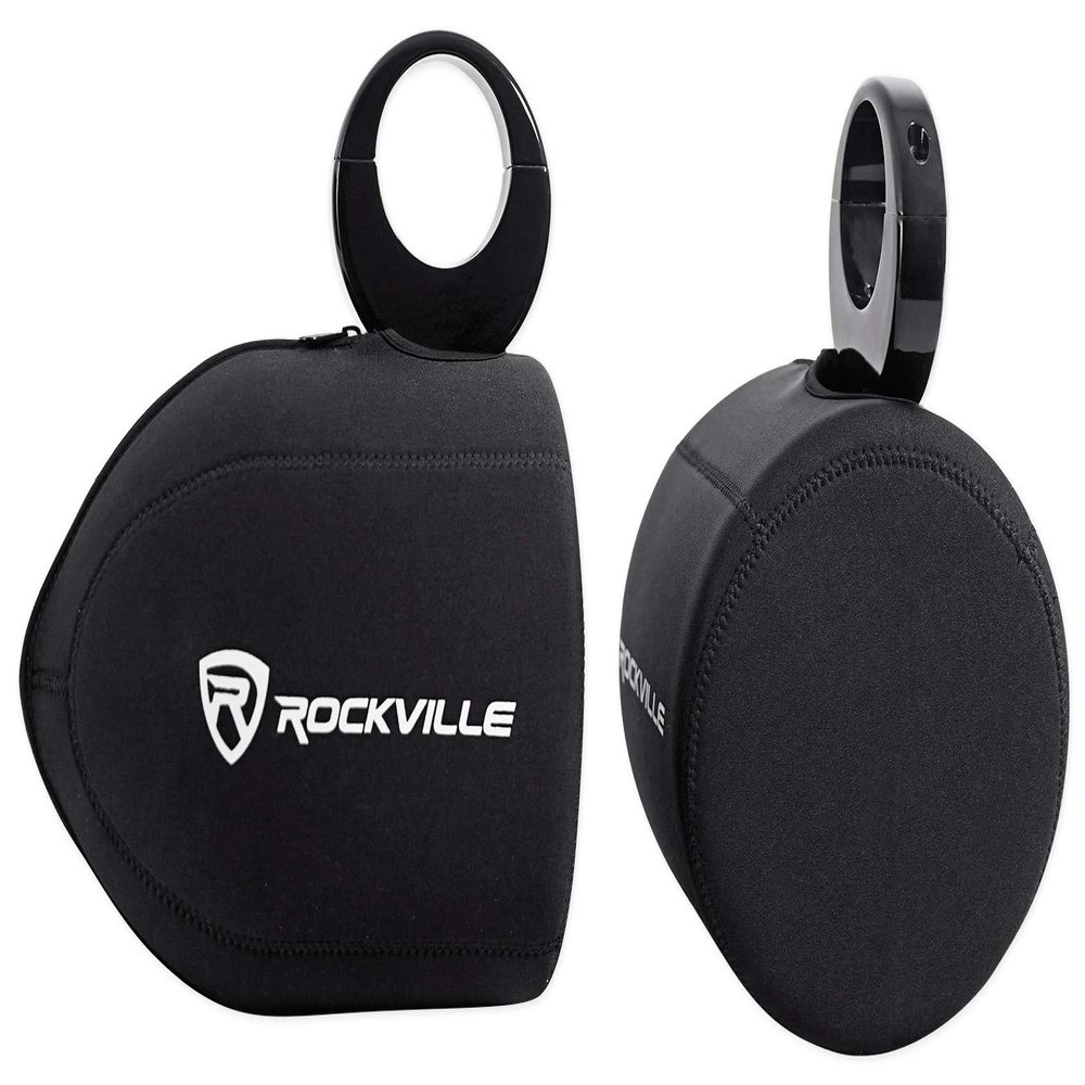 Rockville RWBC80 Neoprene Covers for 8" Marine Wakeboard Tower Speakers, Water-Resistant, Heavy-Duty Stitching, Snug Fit, for Boats and Outdoor Use
