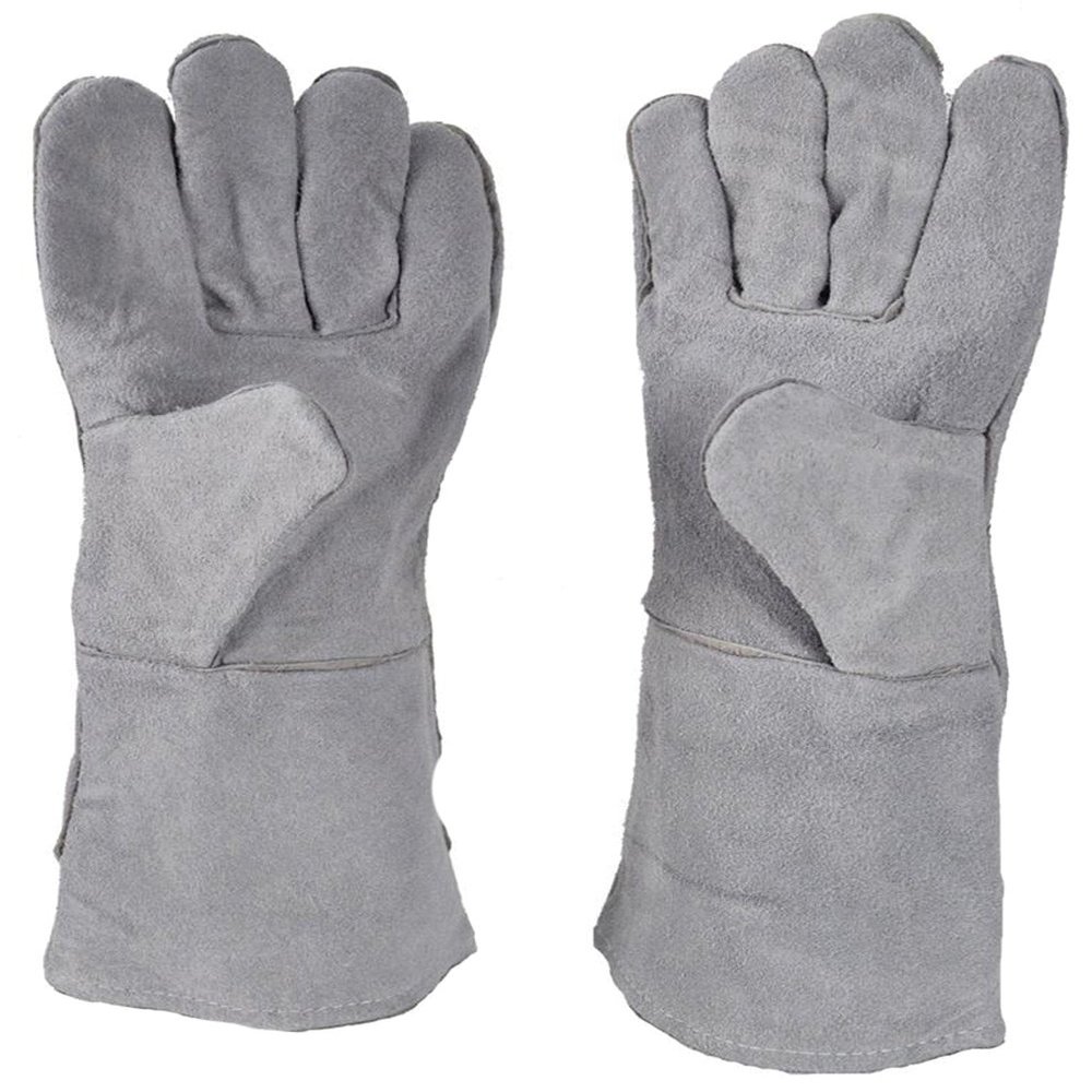 13" Heat Resistant Safety Protective Melting Furnace Gloves Refining Casting Gold Silver Copper Aluminum Jewelry Heat Fire Resistant Mitts Oven Grill Fireplace Furnace Stove Pot Wood Burner BBQ glove
