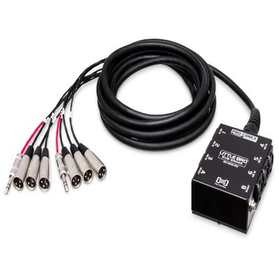 Hosa SH-6X2-30 Pro-Conex Little Bro' Sub Snake, Hosa 6 x XLR Sends and 2 x 1/4 Inch TRS Returns, 30 Feet