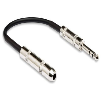 Hosa DOC-106 Insert Direct-out Adaptor, Serviceable 1/4 Inch TRS to 1/4 Inch TSF, 6 Inches