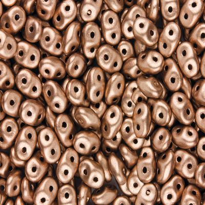 Matubo SuperDuo Beads 2.5x5mm-Crystal Bronze Copper-22.5 Gram Tube
