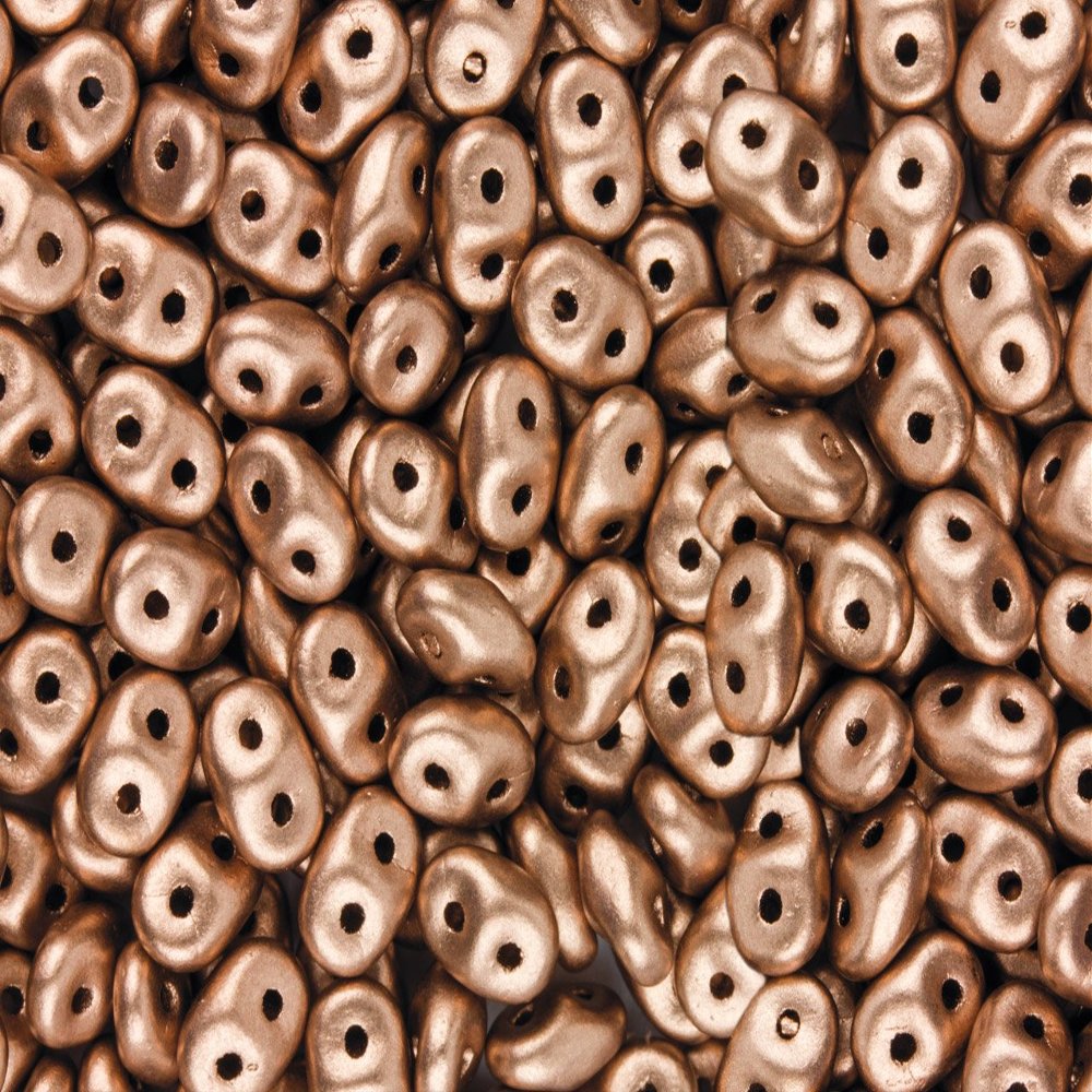 Matubo SuperDuo Beads 2.5x5mm-Crystal Bronze Copper-22.5 Gram Tube