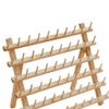 Threadnanny 60 Spools Thread Rack - Premium Birchwood Thread Storage Organizer Stand for Sewing Embroidery and Mini Cones - Holders for Spools with Wall Mount Hanging Hooks view 4