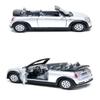 KiNSMART - Mini Cooper S 5" 1:28 Scale Die Cast Metal Model Toy Car (Silver Convertible) view 1