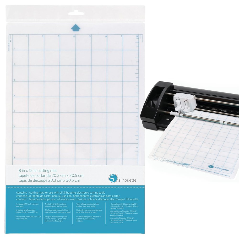 Silhouette Portrait Light Hold Cutting Mat for Scrapbooking 8" x 12"