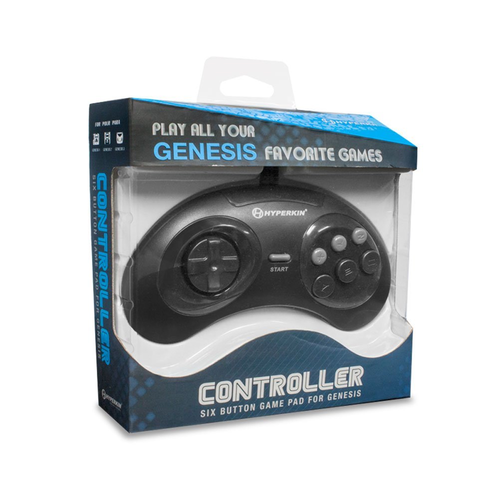 Hyperkin GN6 Premium Wired Controller Compatible with Sega Genesis 6-Button Design, 8-Way D-Pad, 6-Foot Cable