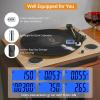 Neoteck Digital Turntable Stylus Force Gauge 0.01g/5.00g with Blue LCD Backlight Turntable Stylus Pressure Gauge with 5g Weight & Leather Case Accurate Tracking for Tonearm Phono Cartridge-Grey view 4