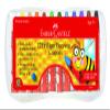 Faber-Castell Beeswax Crayons in Durable Storage Case: Non-Toxic Jumbo Triangle Crayons, Travel-Friendly Toddler Art Supplies for Kids (Ages 3+) (12 Count) view 1