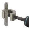The Beadsmith Metal Stamp Holder, 6 inches, Metal Stamping Tool, with Grey & Aqua Textured Comfort Grip Handle, Holds Stamps in Place with a Safe and Secure Grip. view 2