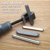 The Beadsmith Metal Stamp Holder, 6 inches, Metal Stamping Tool, with Grey & Aqua Textured Comfort Grip Handle, Holds Stamps in Place with a Safe and Secure Grip. view 3