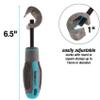 The Beadsmith Metal Stamp Holder, 6 inches, Metal Stamping Tool, with Grey & Aqua Textured Comfort Grip Handle, Holds Stamps in Place with a Safe and Secure Grip. view 4