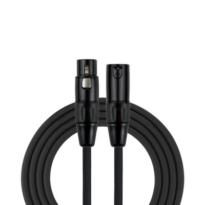 Kirlin Cable MPC-270-25/BK - 25 feet - XLR Male to XLR Female Microphone Cable Black PVC Jacket