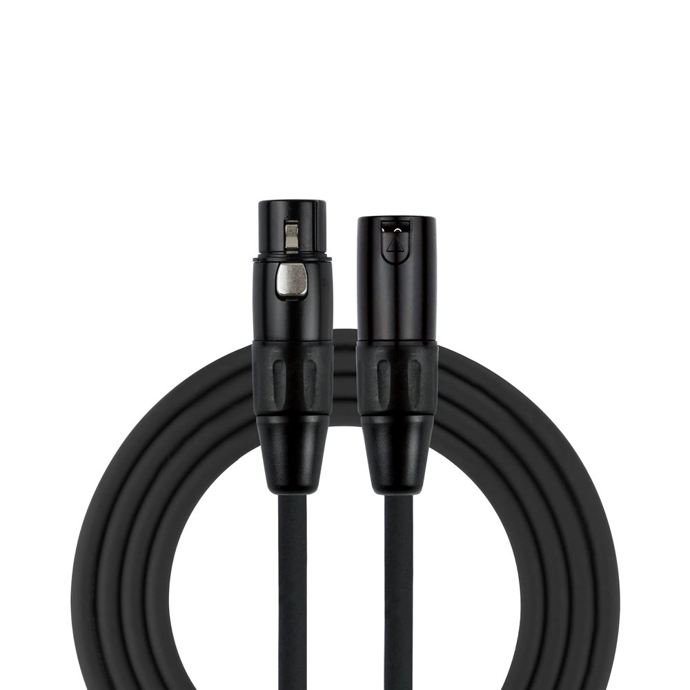 Kirlin Cable MPC-270-25/BK - 25 feet - XLR Male to XLR Female Microphone Cable Black PVC Jacket