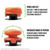 KontrolFreek FPS Freek Vortex for Xbox One and Xbox Series X Controller | Performance Thumbsticks | 1 High-Rise Convex, 1 Mid-Rise Concave | Orange view 3