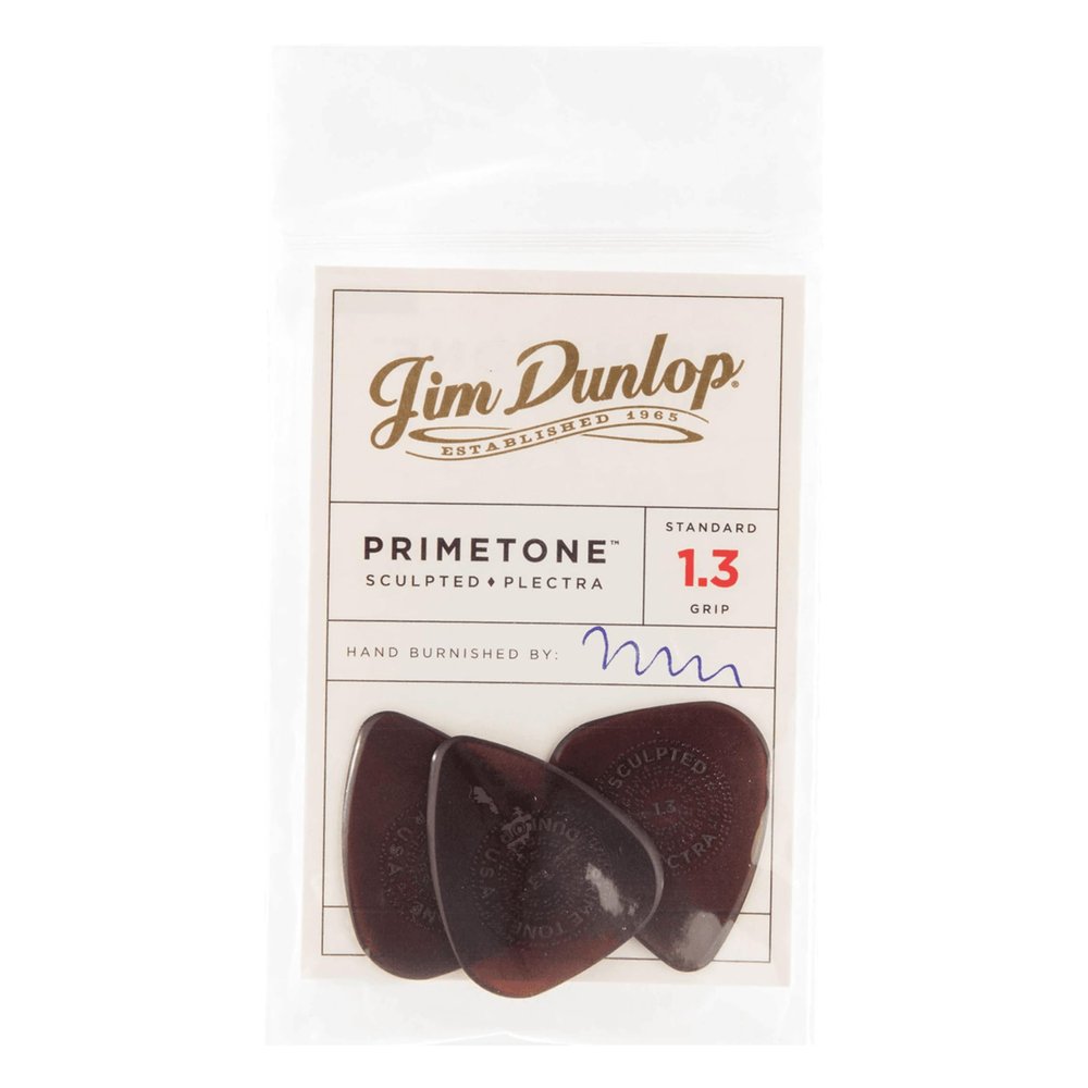Dunlop Primetone Standard Pick with Grip 1.3 Millimeters 3-Pack