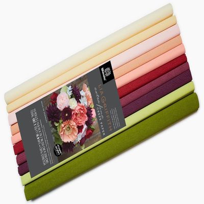 Lia Griffith Extra Fine Crepe Paper Folds Rolls, 10.7-Square Feet, Assorted Colors