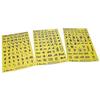 Keyboard Large Print Labels - Black on Yellow - Lower Case view 1