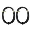 Audio2000'S E26112P2 Two-Pack 12-Feet Gold-Plated 1/4-Inch TRS Right Angle to Gold-Plated 1/4-Inch TRS Straight Audio/Patch/Stage/Recoding Cables (Total Two 12-Feet Cables) view 1
