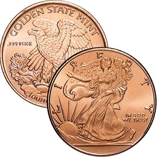 1 oz .999 Pure Copper Round/Challenge Coin (Walking Liberty)