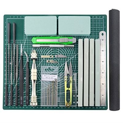 BXQINLENX Professional 25 PCS Model Tools Kit Modeler Basic Tools Craft Set Hobby Building Tools Kit for Gundam Car Model Building Repairing and Fixing (E)