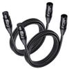 Cable Matters 2-Pack Premium XLR to XLR Cables - 6ft, Male to Female Microphone Cable, Oxygen-Free Copper (OFC) Mic Cord, Black view 1