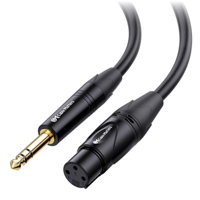Cable Matters 6.35mm (1/4 Inch) TRS to XLR Cable - 6ft, Male to Female, XLR to 1/4 Cable