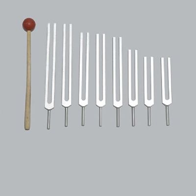 TFS TUNINGFORKSHOP 8 Pc Fibonacci Tuning Fork for Healing with Mallet & Pouch