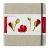 Handbook Watercolor Journal, 8.25 x 8.25 Square, 200 GSM Cold Press Paper, Natural Linen Cover, 60 Pages Art Sketchbook view 1