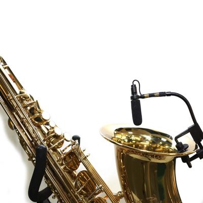 AV-JEFES PMM19B-LS-SAX Saxophone Clip-On Musical Instrument Microphone for Sennheiser Wireless Microphone and Phantom Power Input
