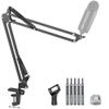 InnoGear Boom Arm Microphone Mic Stand for Blue Yeti HyperX QuadCast SoloCast Snowball Fifine Shure SM7B and Other Mic, Black view 1