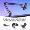 InnoGear Boom Arm Microphone Mic Stand for Blue Yeti HyperX QuadCast SoloCast Snowball Fifine Shure SM7B and Other Mic, Black view 3