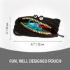ZIPIT Grillz Pencil Case for Kids, Cute Zipper Pouch for Boys Girls and Teens, Stationery Bag for School ,Black view 2