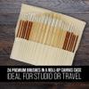 U.S. Art Supply 24-Piece Oil & Acrylic Artist Paint Brush Set with Long Handles, Canvas Brush Organizer Holder Roll-Up - Round, Flat Tips, Use for Painting Portraits, Canvas, Paper - Students, Adults view 3