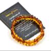 Baltic Amber Bracelet for Adults Made on Elastic Band- Natural Amber from Baltic Region, Genuine Baltic Amber (Cognac, 7.5 inch) view 1