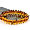 Baltic Amber Bracelet for Adults Made on Elastic Band- Natural Amber from Baltic Region, Genuine Baltic Amber (Cognac, 7.5 inch) view 2