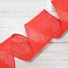 Morex Natural Burlap Wired Ribbon for Decorations, Holidays, Parties, Home and Outdoor Decor, 2.5" x 10 Yd, Rose Red view 3