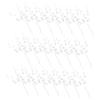 rosenice 16 Inch White Artificial Flower Picks with Acrylic Bead Drops Simulated Flower Branch Ornaments for Wedding Bouquet Fillers and DIY Craft Decorations view 1